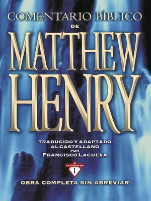 cover image of Comentario Bíblico Matthew Henry